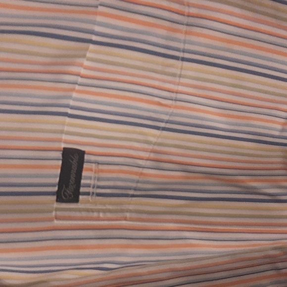 FACONNABLE BOGO Men's Short Sleeved Striped Button Down Shirt Size XL & XXL NWOT - Picture 10 of 12